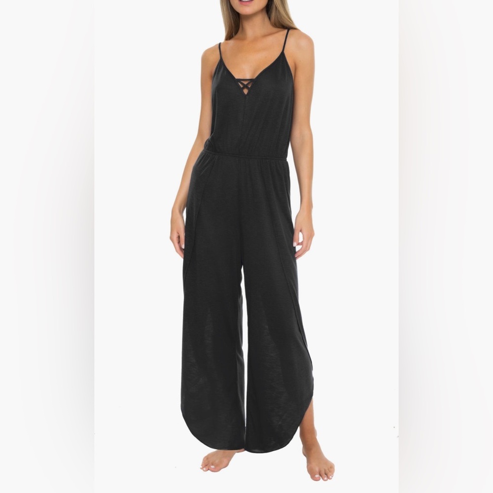 BECCA Breezy Wide Leg Swimsuit Coverup Jumpsuit Size S